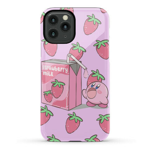 Strawberry Milk Kirby Parody Phone Case