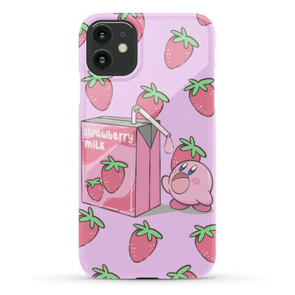 Strawberry Milk Kirby Parody Phone Case