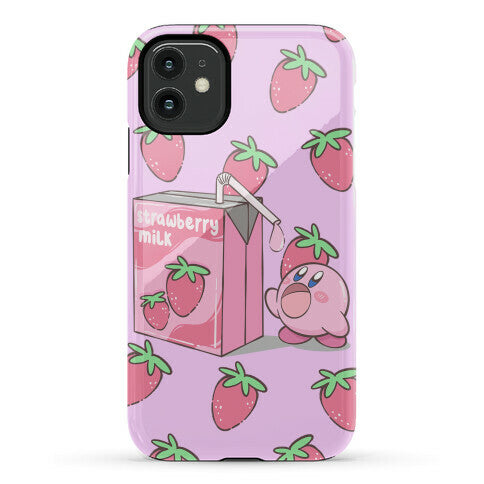 Strawberry Milk Kirby Parody Phone Case