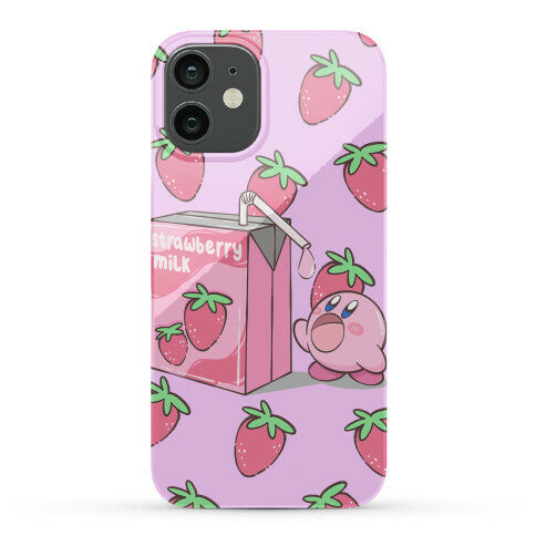 Strawberry Milk Kirby Parody Phone Case