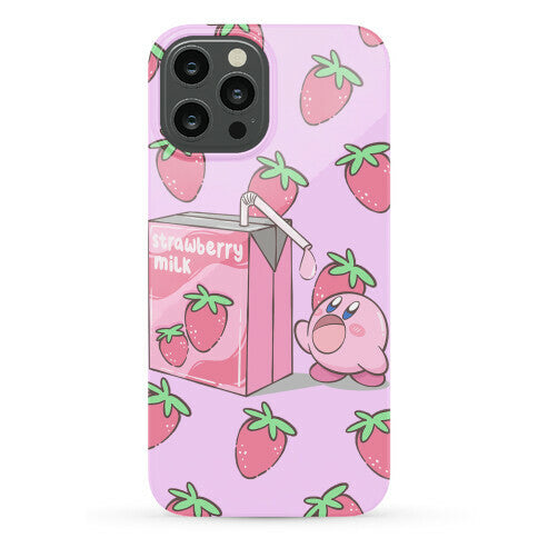 Strawberry Milk Kirby Parody Phone Case