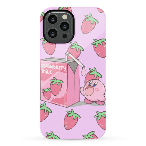 Strawberry Milk Kirby Parody Phone Case