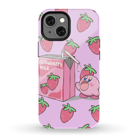 Strawberry Milk Kirby Parody Phone Case