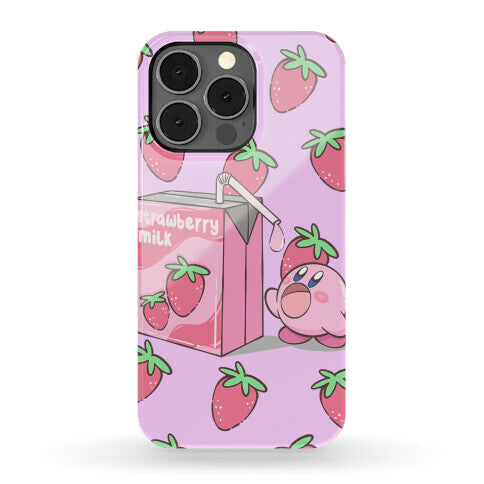 Strawberry Milk Kirby Parody Phone Case