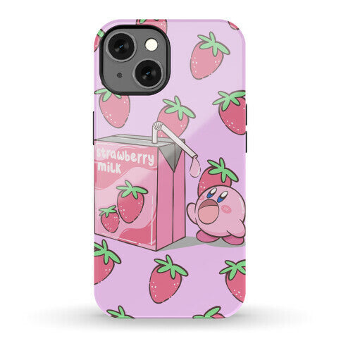 Strawberry Milk Kirby Parody Phone Case