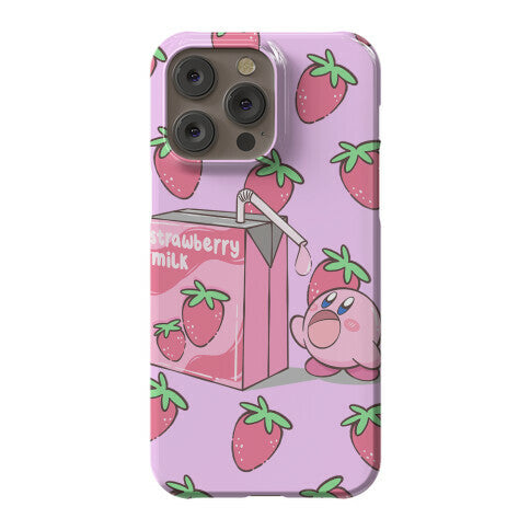 Strawberry Milk Kirby Parody Phone Case