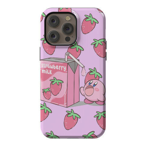 Strawberry Milk Kirby Parody Phone Case