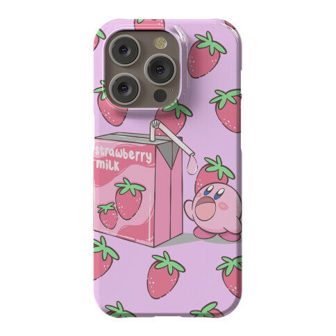 Strawberry Milk Kirby Parody Phone Case