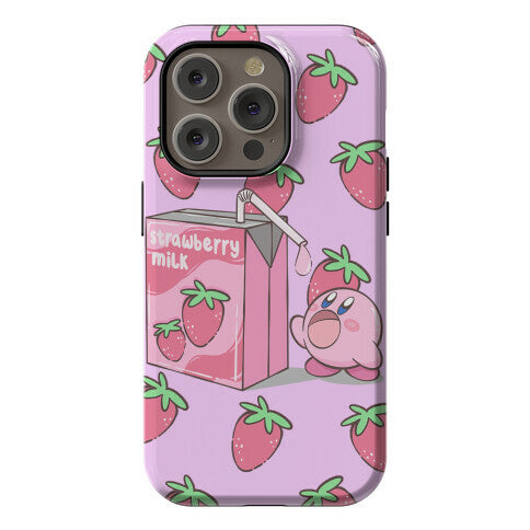 Strawberry Milk Kirby Parody Phone Case