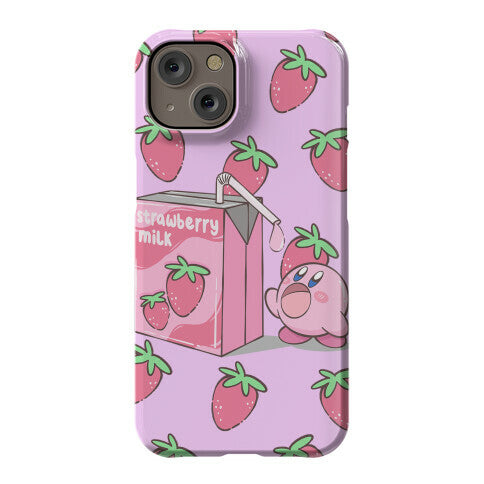 Strawberry Milk Kirby Parody Phone Case