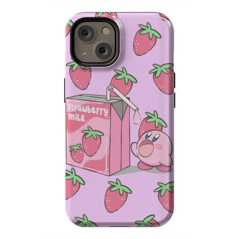 Strawberry Milk Kirby Parody Phone Case