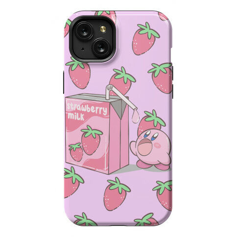 Strawberry Milk Kirby Parody Phone Case