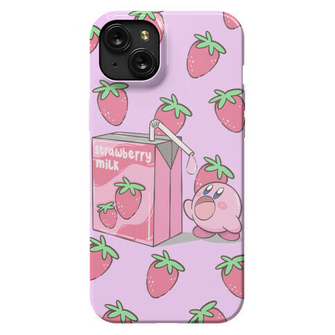 Strawberry Milk Kirby Parody Phone Case