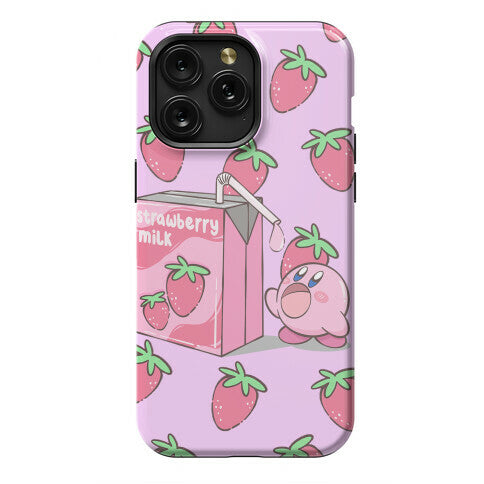 Strawberry Milk Kirby Parody Phone Case