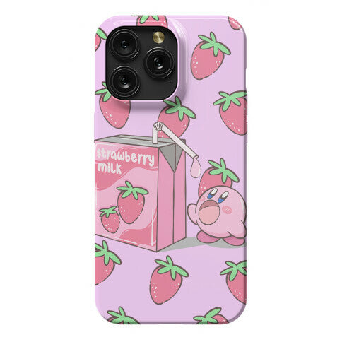 Strawberry Milk Kirby Parody Phone Case