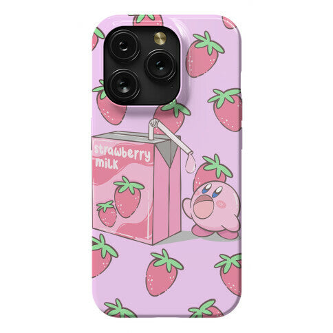 Strawberry Milk Kirby Parody Phone Case