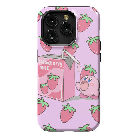 Strawberry Milk Kirby Parody Phone Case