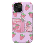 Strawberry Milk Kirby Parody Phone Case