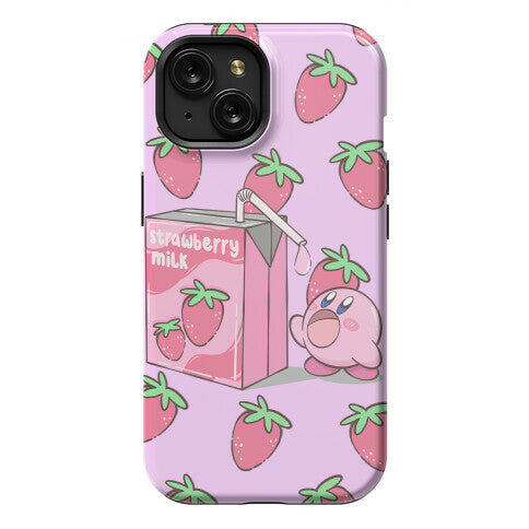 Strawberry Milk Kirby Parody Phone Case