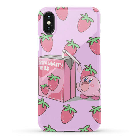 Strawberry Milk Kirby Parody Phone Case