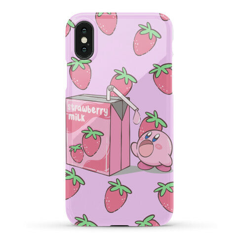 Strawberry Milk Kirby Parody Phone Case