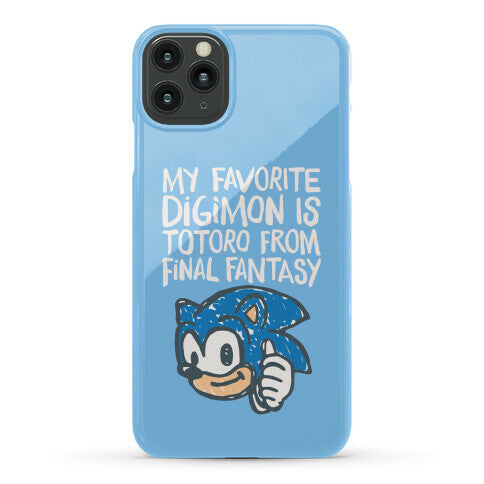 My Favorite Digimon Is Totoro From Final Fantasy Parody Phone Case