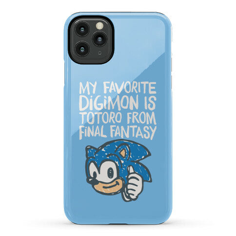 My Favorite Digimon Is Totoro From Final Fantasy Parody Phone Case