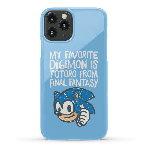 My Favorite Digimon Is Totoro From Final Fantasy Parody Phone Case