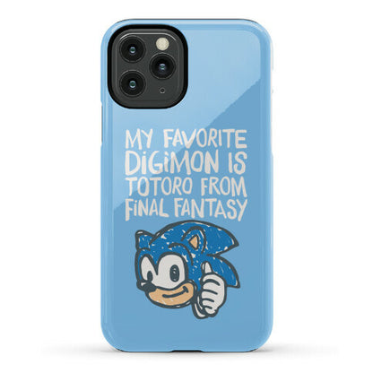 My Favorite Digimon Is Totoro From Final Fantasy Parody Phone Case