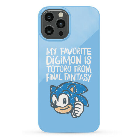 My Favorite Digimon Is Totoro From Final Fantasy Parody Phone Case