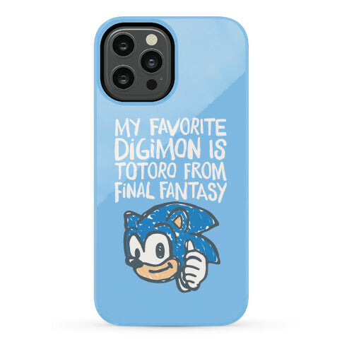 My Favorite Digimon Is Totoro From Final Fantasy Parody Phone Case