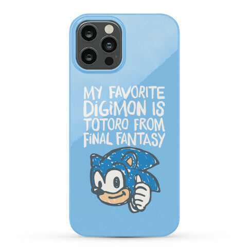 My Favorite Digimon Is Totoro From Final Fantasy Parody Phone Case