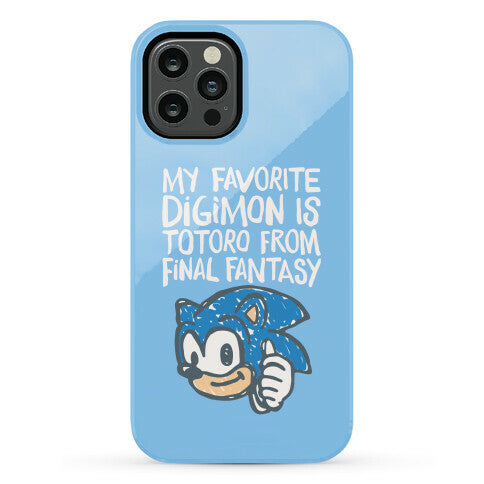My Favorite Digimon Is Totoro From Final Fantasy Parody Phone Case