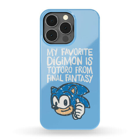 My Favorite Digimon Is Totoro From Final Fantasy Parody Phone Case