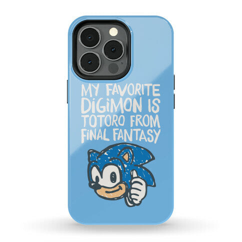 My Favorite Digimon Is Totoro From Final Fantasy Parody Phone Case