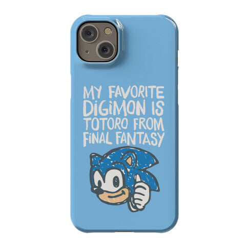 My Favorite Digimon Is Totoro From Final Fantasy Parody Phone Case