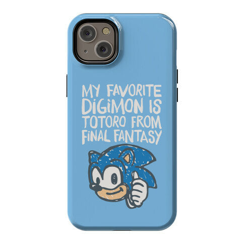 My Favorite Digimon Is Totoro From Final Fantasy Parody Phone Case