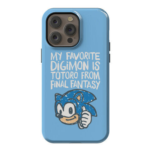 My Favorite Digimon Is Totoro From Final Fantasy Parody Phone Case