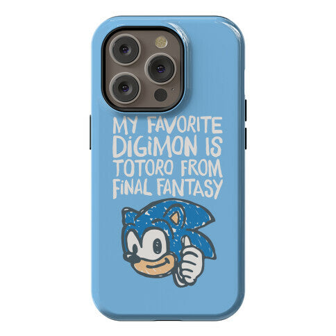 My Favorite Digimon Is Totoro From Final Fantasy Parody Phone Case