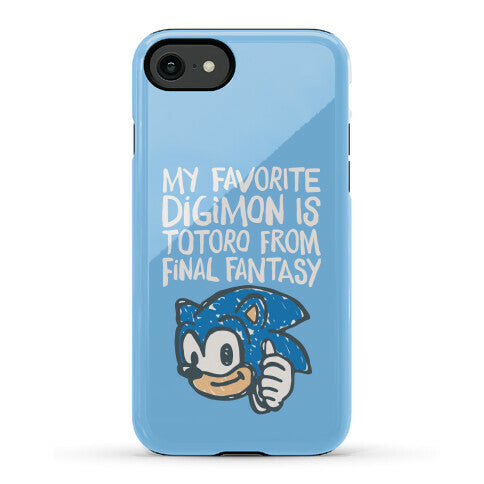 My Favorite Digimon Is Totoro From Final Fantasy Parody Phone Case