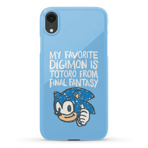 My Favorite Digimon Is Totoro From Final Fantasy Parody Phone Case