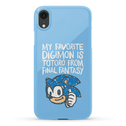 My Favorite Digimon Is Totoro From Final Fantasy Parody Phone Case