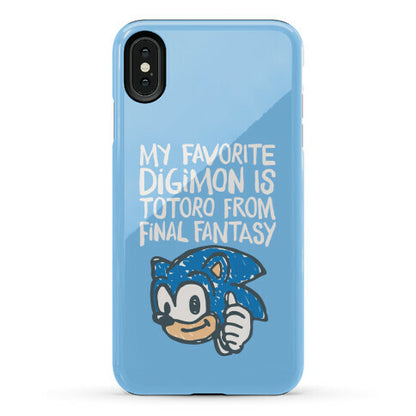 My Favorite Digimon Is Totoro From Final Fantasy Parody Phone Case