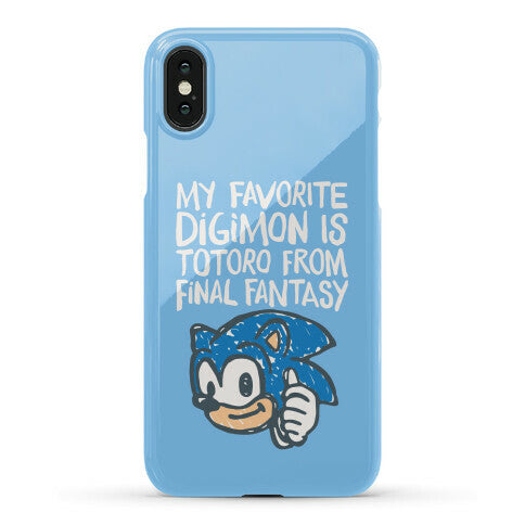 My Favorite Digimon Is Totoro From Final Fantasy Parody Phone Case