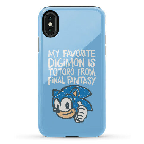 My Favorite Digimon Is Totoro From Final Fantasy Parody Phone Case