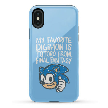 My Favorite Digimon Is Totoro From Final Fantasy Parody Phone Case