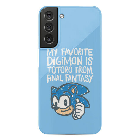 My Favorite Digimon Is Totoro From Final Fantasy Parody Phone Case