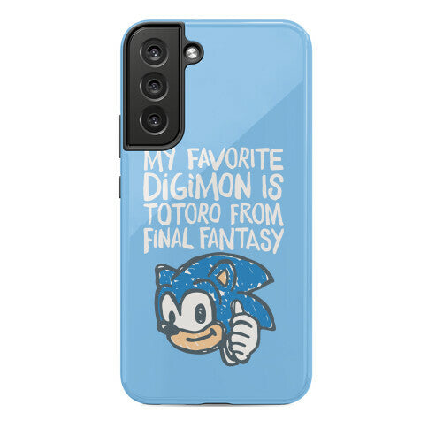 My Favorite Digimon Is Totoro From Final Fantasy Parody Phone Case