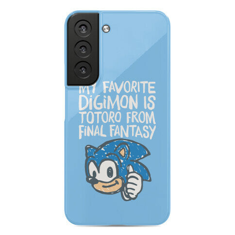 My Favorite Digimon Is Totoro From Final Fantasy Parody Phone Case