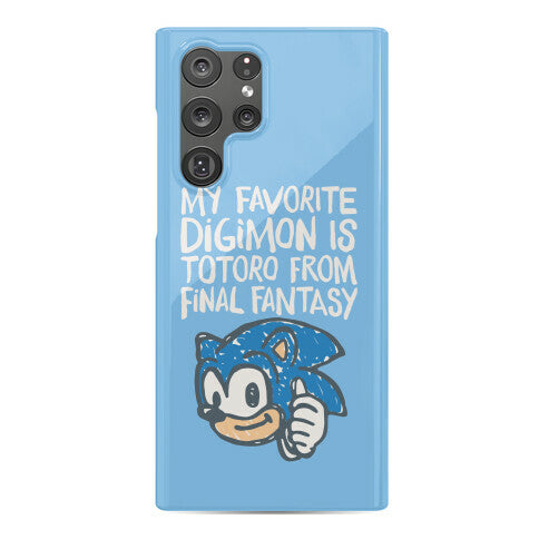 My Favorite Digimon Is Totoro From Final Fantasy Parody Phone Case